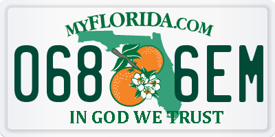 FL license plate 0686EM