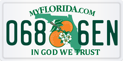FL license plate 0686EN
