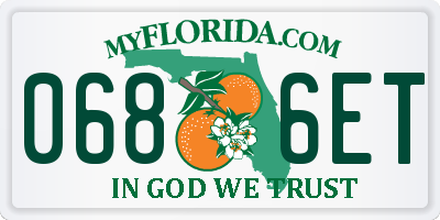 FL license plate 0686ET