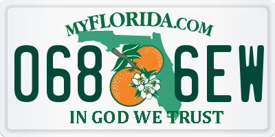 FL license plate 0686EW
