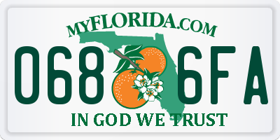 FL license plate 0686FA