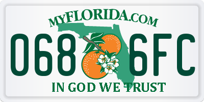 FL license plate 0686FC