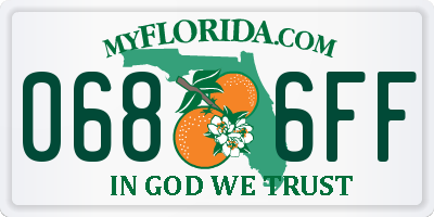 FL license plate 0686FF