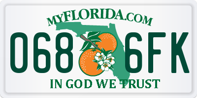 FL license plate 0686FK