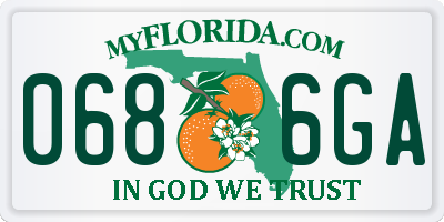 FL license plate 0686GA