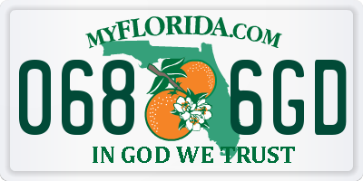 FL license plate 0686GD