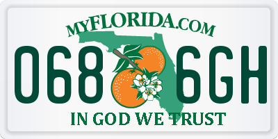 FL license plate 0686GH