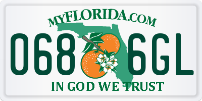 FL license plate 0686GL