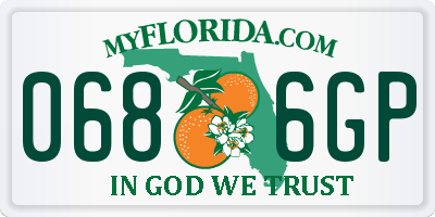 FL license plate 0686GP