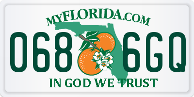 FL license plate 0686GQ
