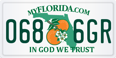FL license plate 0686GR