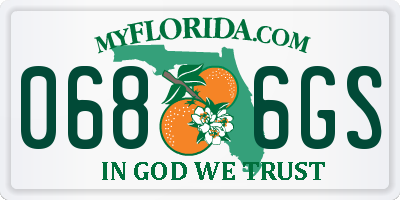 FL license plate 0686GS