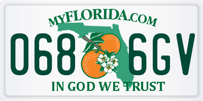 FL license plate 0686GV