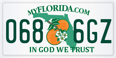 FL license plate 0686GZ