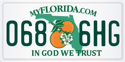 FL license plate 0686HG