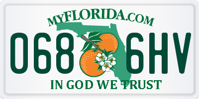 FL license plate 0686HV
