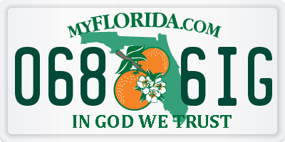 FL license plate 0686IG