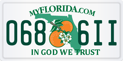 FL license plate 0686II
