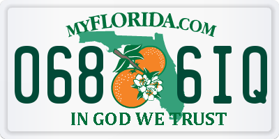 FL license plate 0686IQ