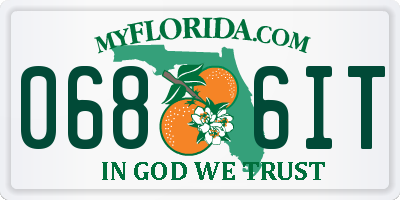 FL license plate 0686IT