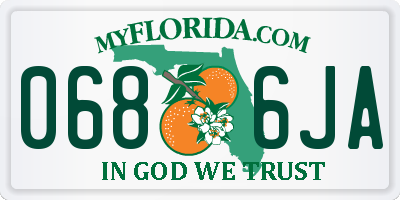 FL license plate 0686JA
