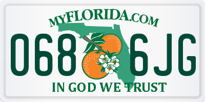 FL license plate 0686JG