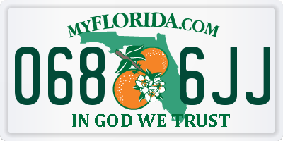 FL license plate 0686JJ