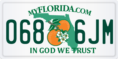 FL license plate 0686JM
