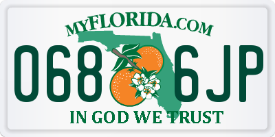 FL license plate 0686JP
