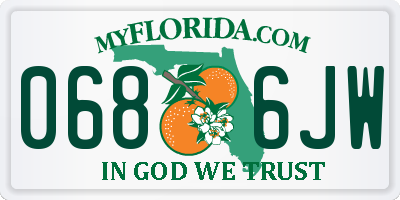 FL license plate 0686JW
