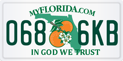 FL license plate 0686KB