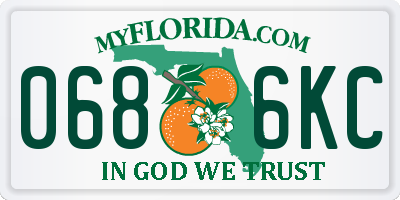 FL license plate 0686KC