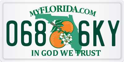 FL license plate 0686KY