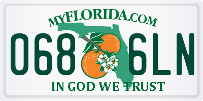 FL license plate 0686LN