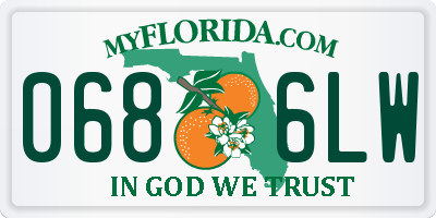 FL license plate 0686LW