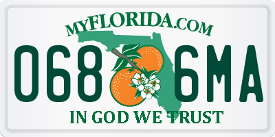 FL license plate 0686MA