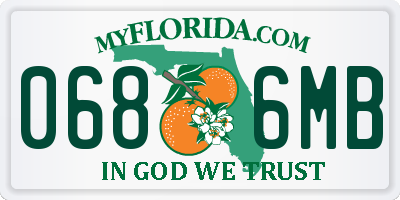 FL license plate 0686MB