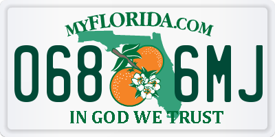 FL license plate 0686MJ