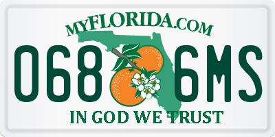 FL license plate 0686MS