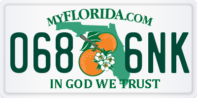 FL license plate 0686NK