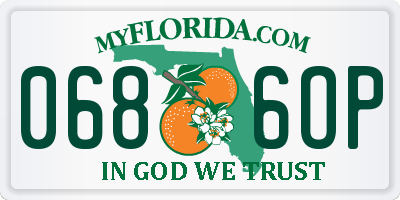 FL license plate 0686OP
