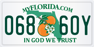 FL license plate 0686OY