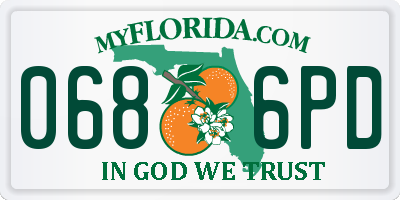 FL license plate 0686PD