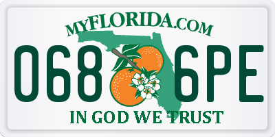 FL license plate 0686PE