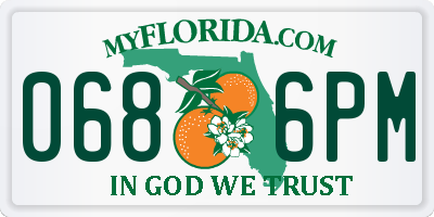 FL license plate 0686PM