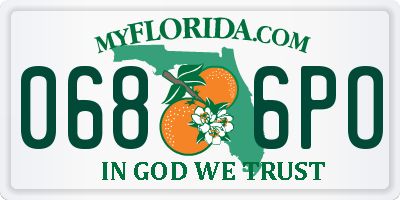 FL license plate 0686PO