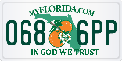 FL license plate 0686PP