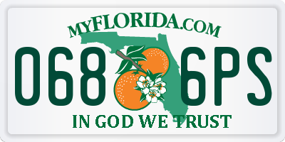 FL license plate 0686PS