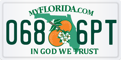 FL license plate 0686PT