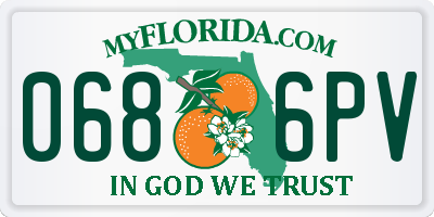 FL license plate 0686PV
